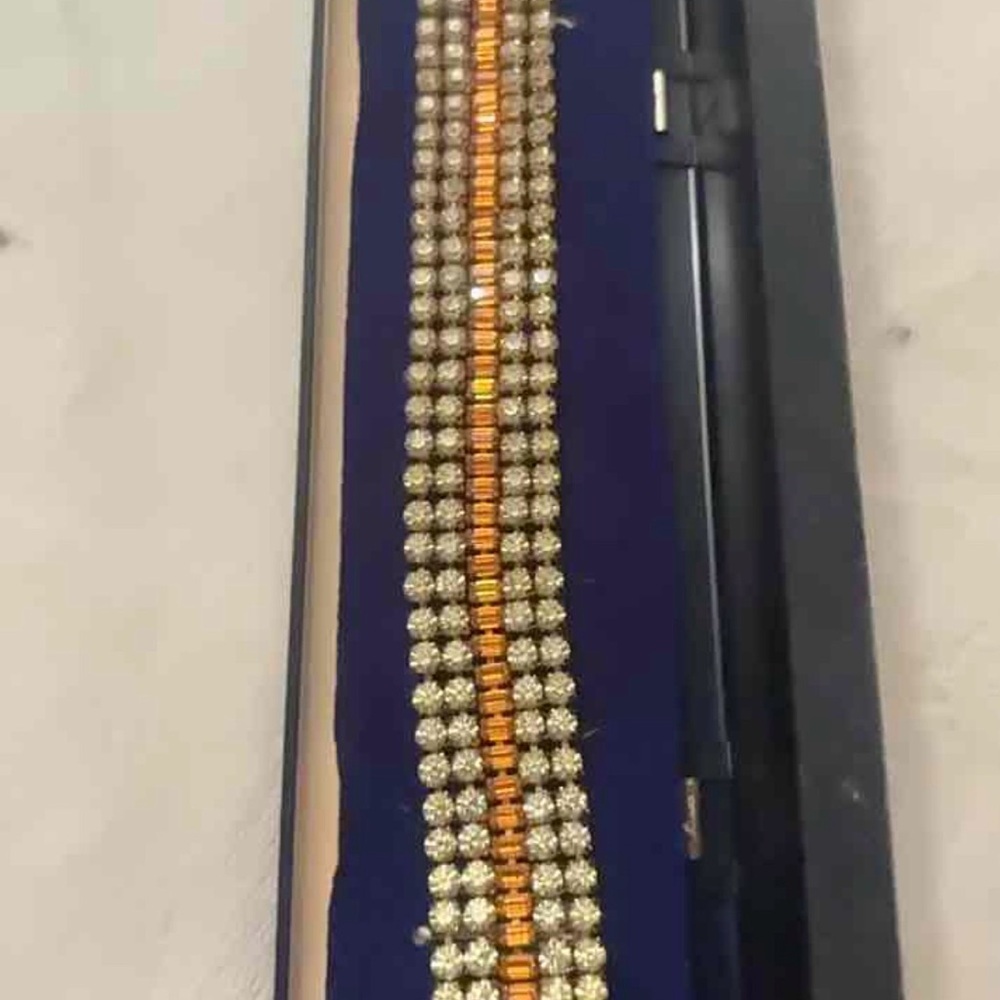 Gold and Orange Women's Bracelet